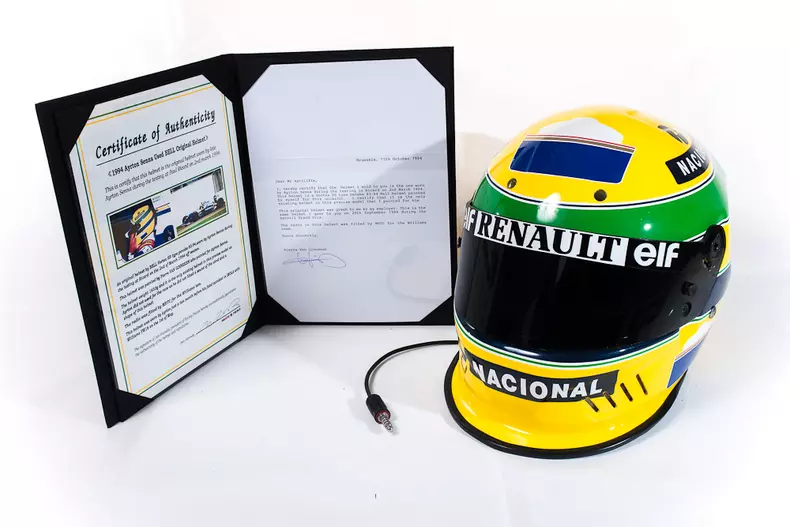 casca lui Ayrton Senna certificat autenticitate