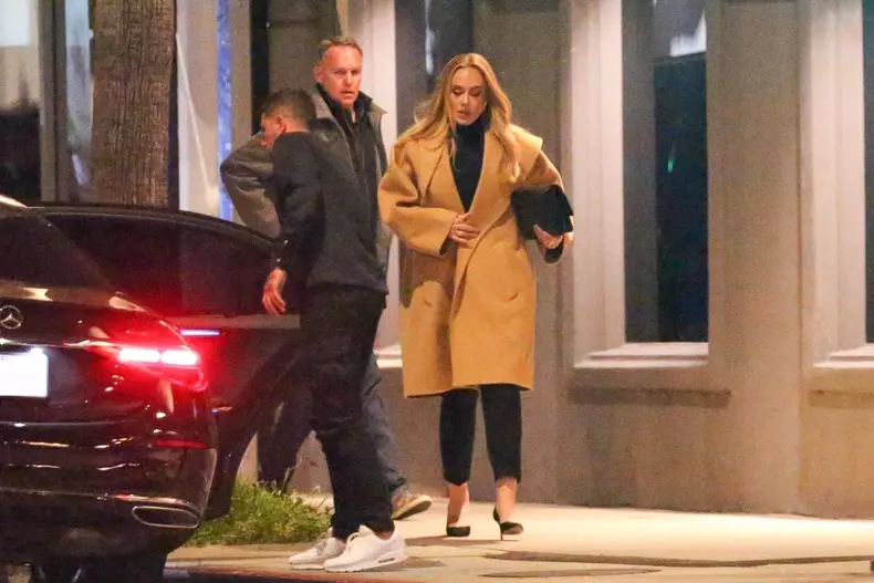 *EXCLUSIVE* Adele looks downcast as she leaves Citrin restaurant in Santa Monica at 11 PM without her boyfriend Rich Paul!