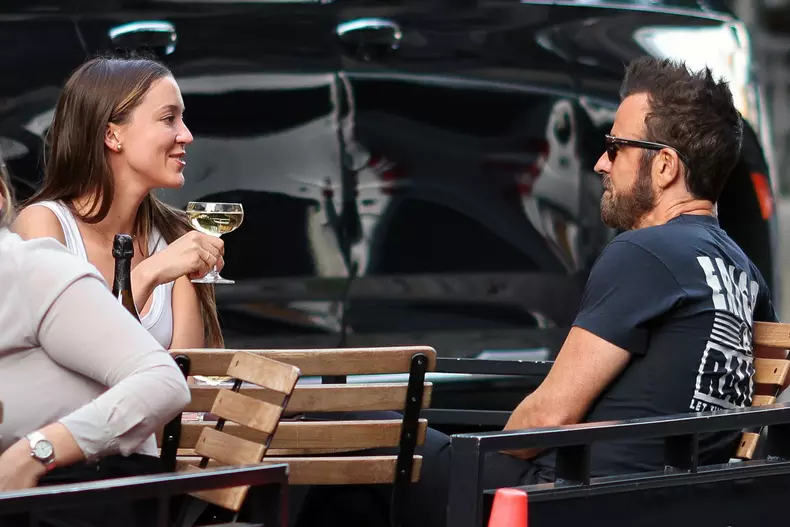 EXCLUSIVE: Justin Theroux and Fiance Nicole Bloom are Spotted Back in New York City For The First Time Since Engagement.