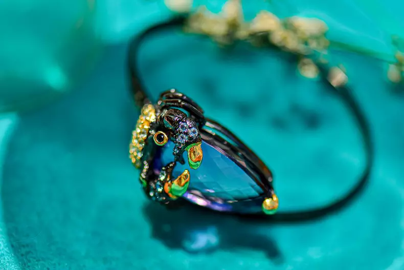 4-Accent Bijuterii - Brățară din argint cu ametist, topaz bleu și safir db905