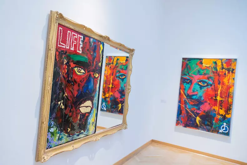 Sylvester Stallone opens exhibition in Germany