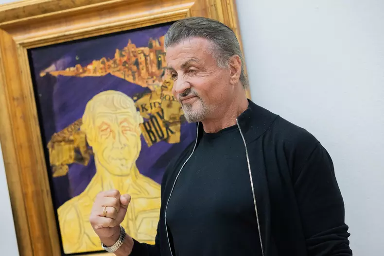 Sylvester Stallone opens exhibition in Germany