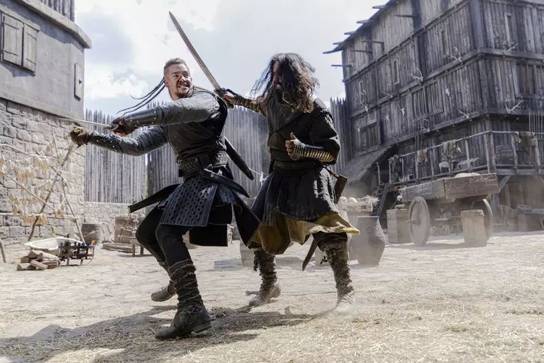 Alexander Dreymon as Uhtred and Bamshad Abedi-Amin as Yahya