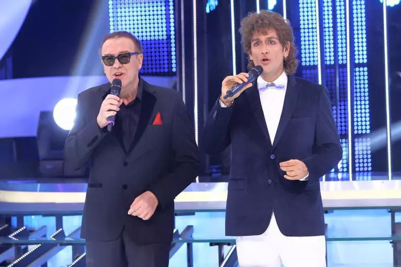 Cezar Ouatu si Gabriel Cotabiță in platoul Te cunosc de undeva (6)
