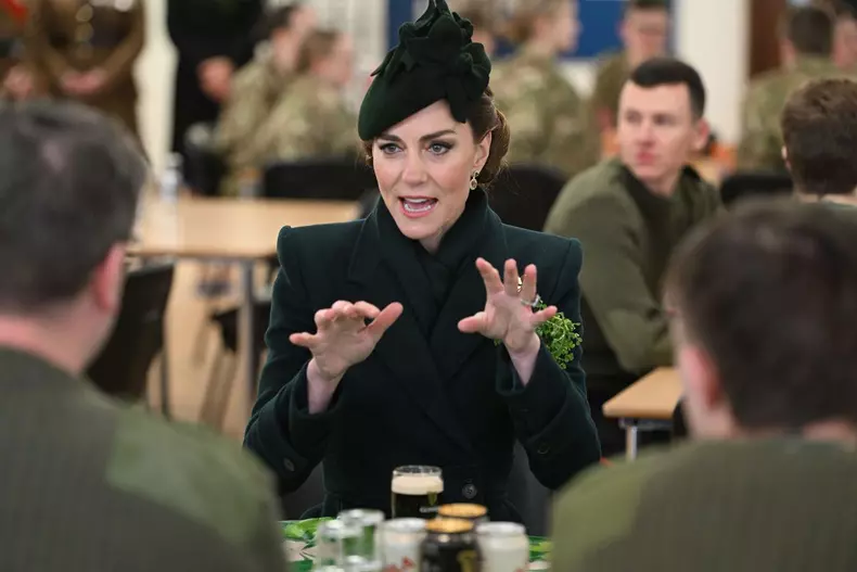 Britain's Princess of Wales visits Irish Guards