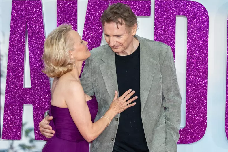 Pamela Anderson and Liam Neeson