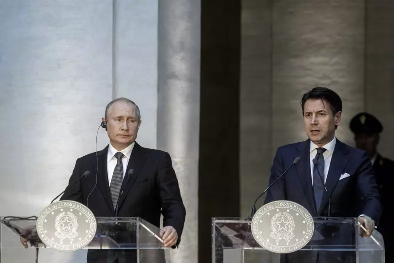 Russian President Putin meets Italian PM Conte