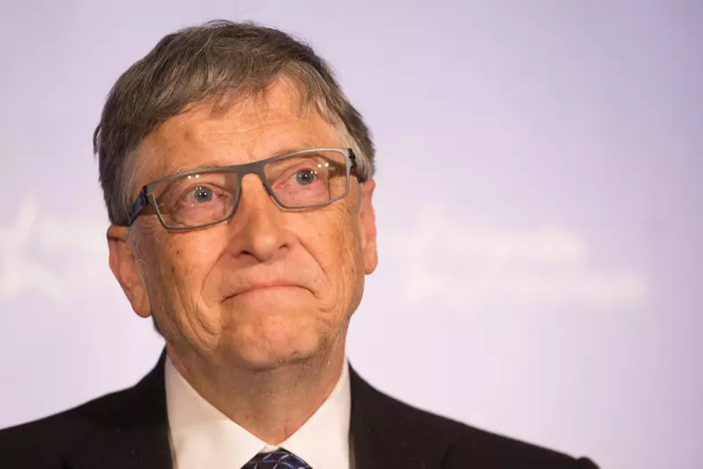 Bill Gates intervient lors de la conférence organisé par le think tank "Friends of Europe" à Bruxelles