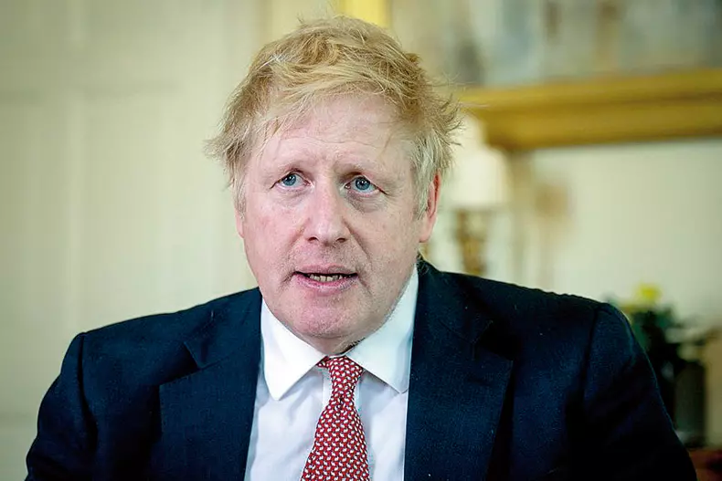 UK Prime Minister Johnson televised message in London