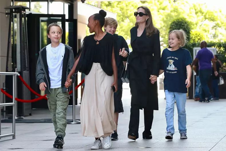 Angelina Jolie brings her kids to the movies amid a continued divorce battle with Brad Pitt