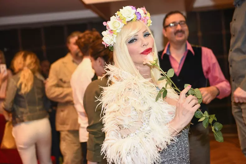 Serbia Ilona Staller, 'la Cicciolina', visits Belgrade