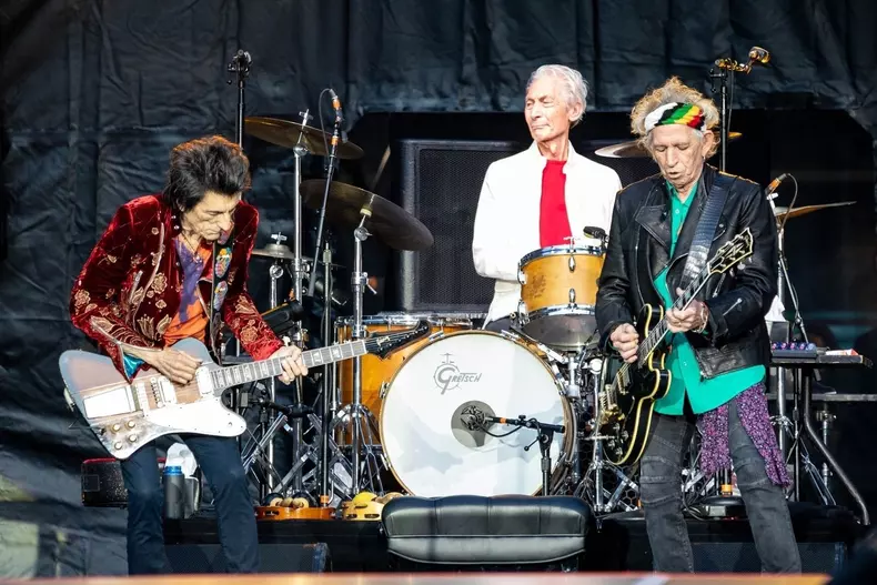 The Rolling Stones Live At Twickenham Stadium on the final night of their UK tour