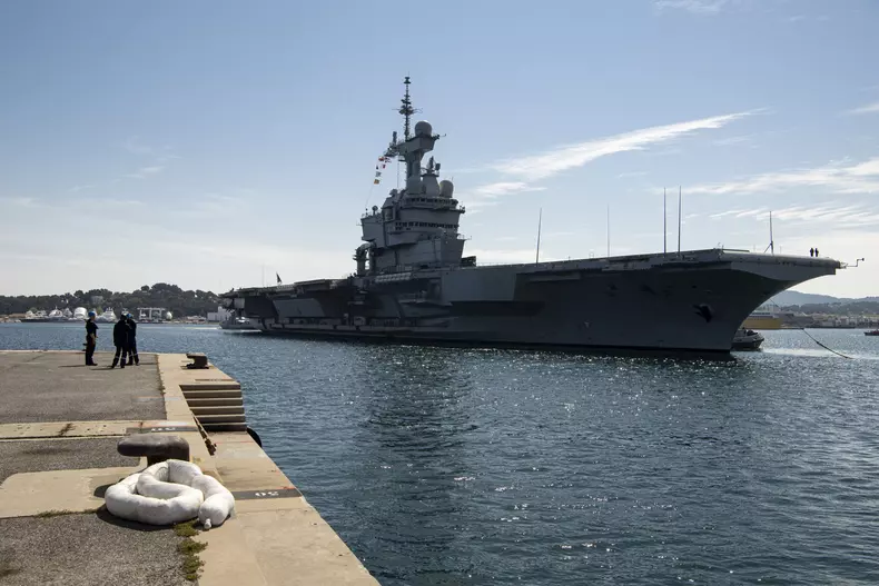Aircraft Carrier Charles De Gaulle Arrives In Toulon