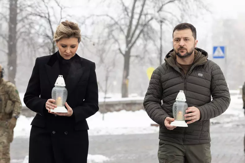 President Zelenskyy Marks the Day of Dignity and Freedom - Kyiv