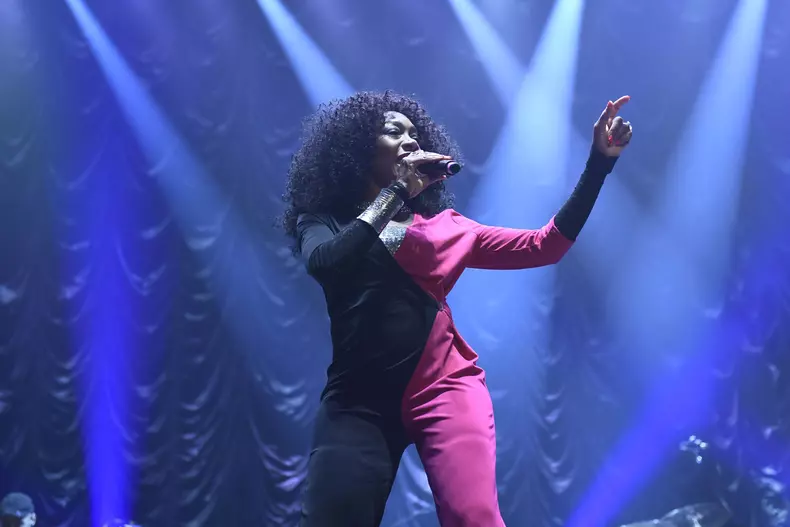 Boney M performing at 'Let's Rock Winter' at SSE Arena in London.