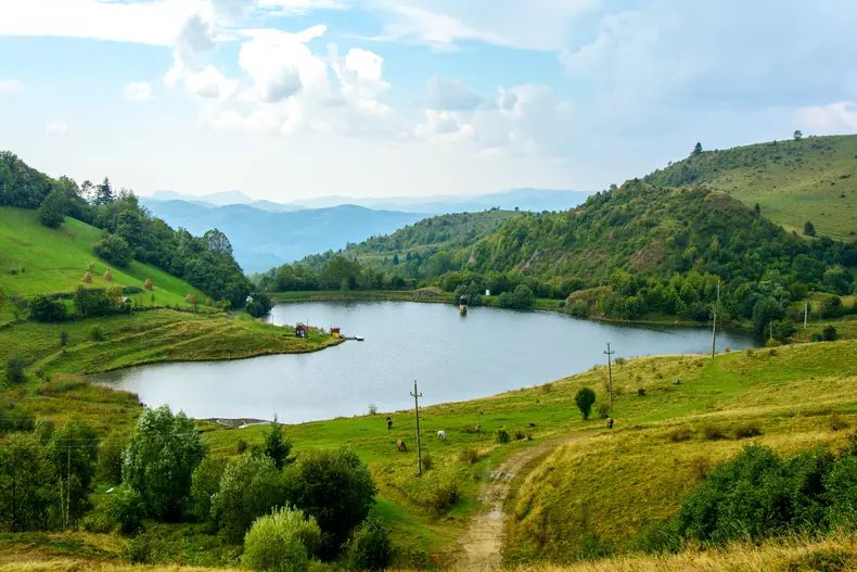 Taul,Mare,/,Big,Lake,From,Rosia,Montana,,Alba,County,