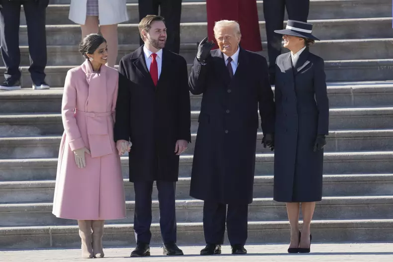 Trump and Vance Swearing-In at the US Capitol