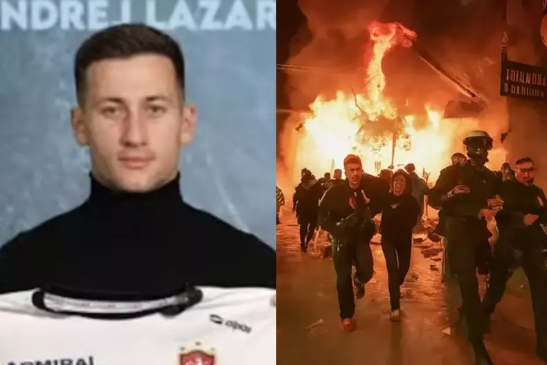 Fotbalistul Andrej Lazarov incendiu macedonia club colaj
