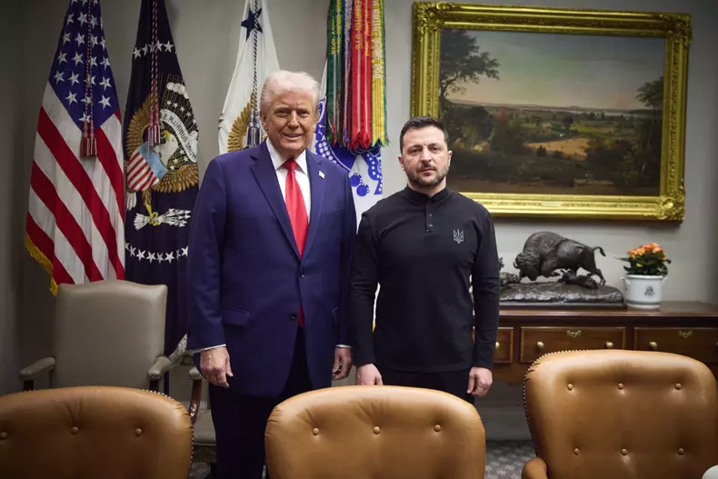 Ukrainian President Volodymyr Zelensky in Washington