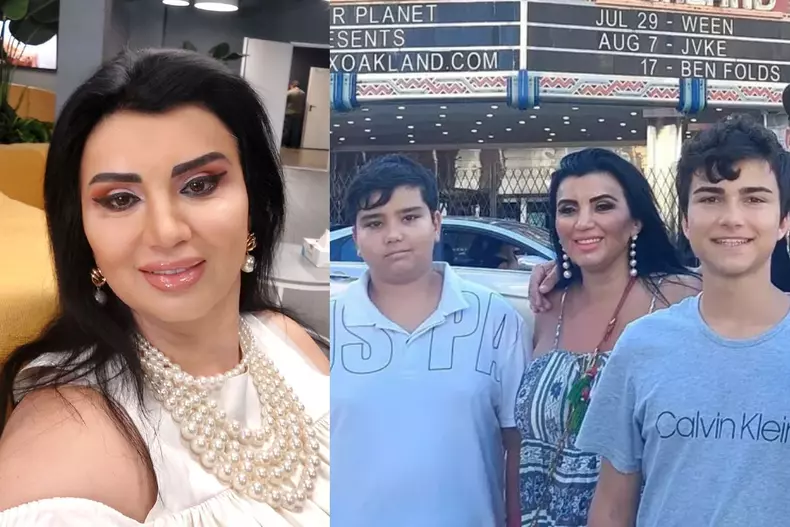adriana bahmuteanu si baietii ei colaj
