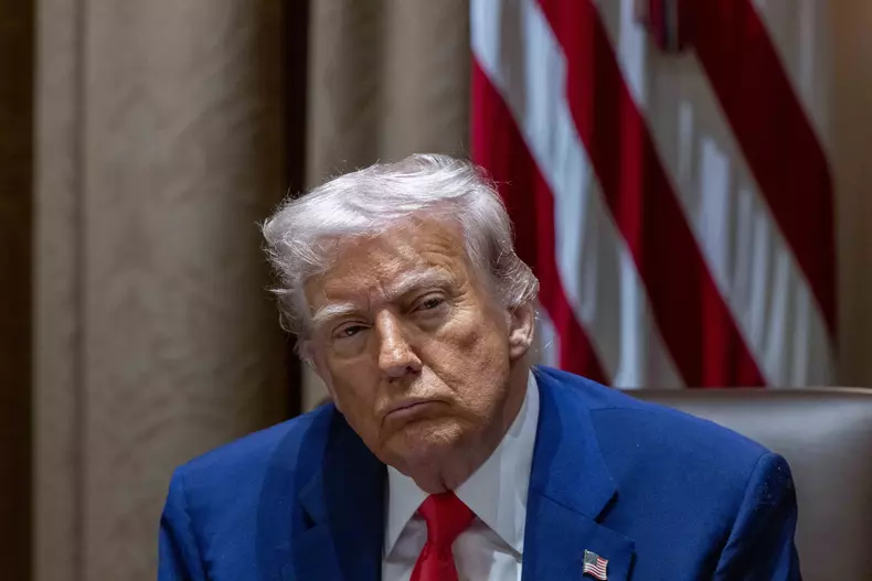 US President Donald J. Trump hosts a cabinet meeting