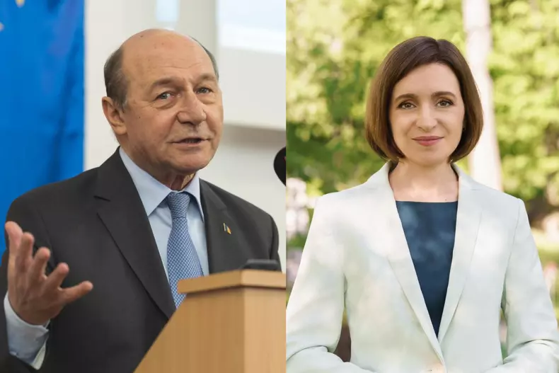 colaj foto cu traian basescu si maia sandu