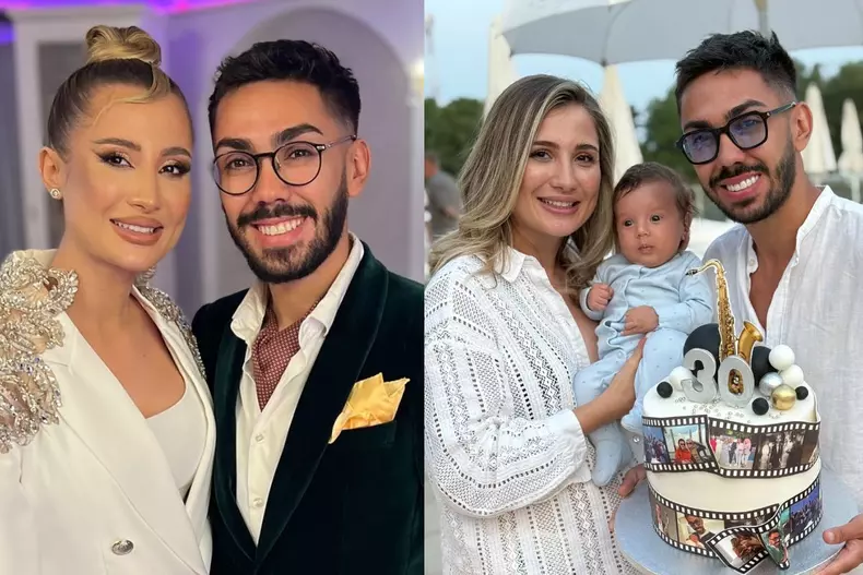 Claudia Puican sot copil - colaj