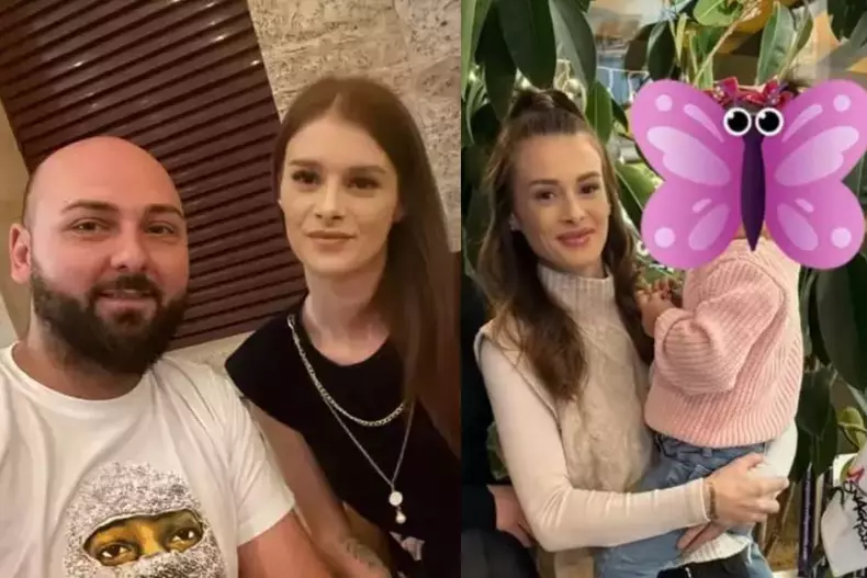 Colaj foto cu regretata Teodora Marcu, Alex Marcu și Emma, fiica lor