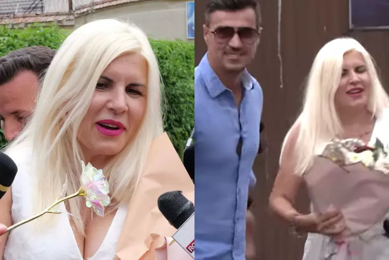 colaj elena udrea la iesirea din inchisoare