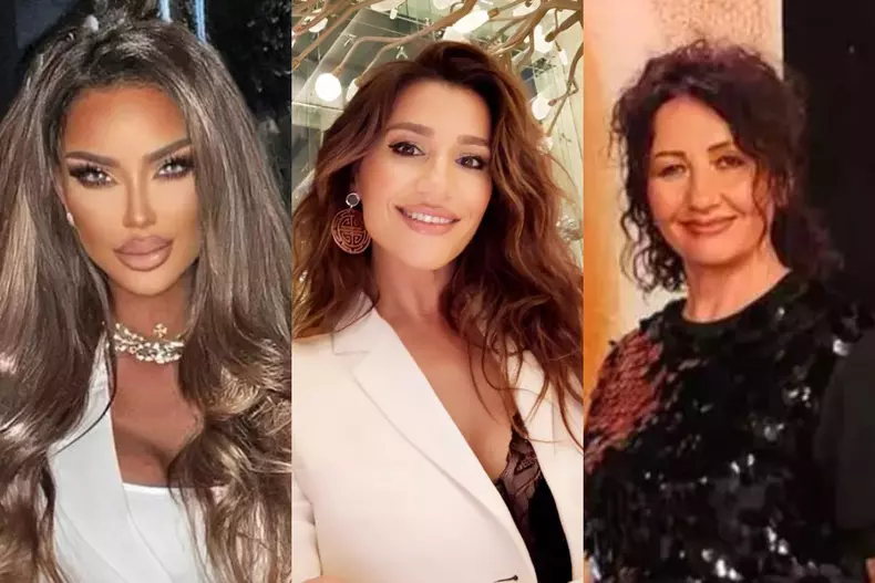 Colaj foto cu Bianca Drăgușanu, Claudia Pătrășcanu și mama ei