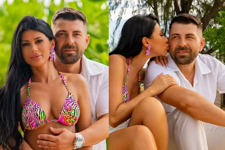 Colaj foto cu Bianca și Marian de la Insula iubirii