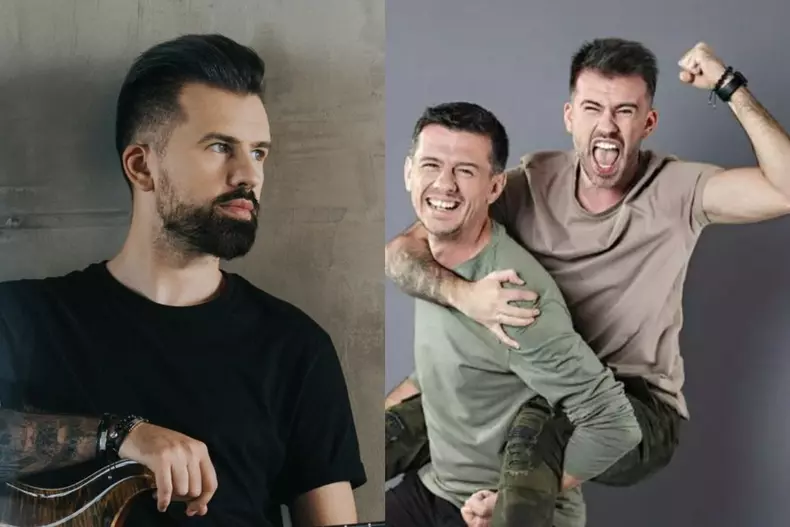 Colaj foto cu Florin Ristei și Dan, fratele lui