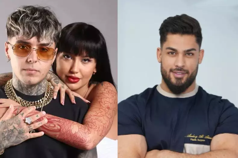 Colaj foto cu Lino Golden, Delia și medicul estetician Auday