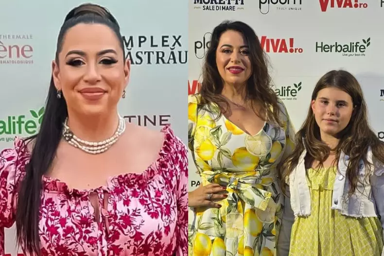 Colaj foto cu Oana Roman și Isabela, fiica ei și a lui Marius Elisei