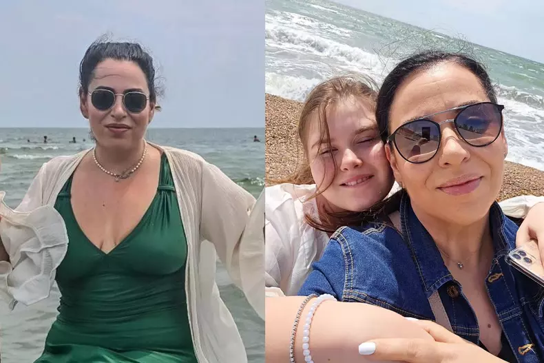 Colaj foto cu Oana Roman și Isabela, fiica ei