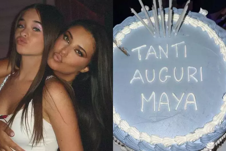 Colaj foto cu Antonia, Maya, fiica ei, și tortul de ziua de naștere a fetei