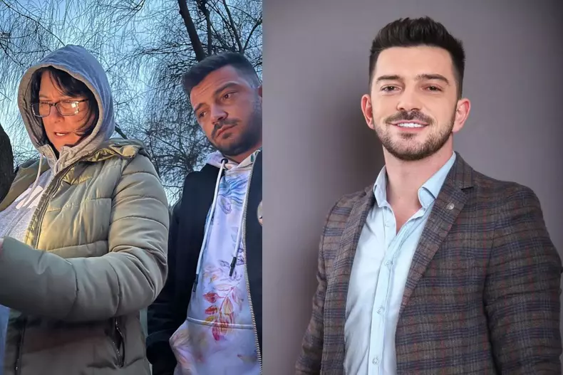 Colaj foto cu regretatul Andrei Perneș și Valeria, mama lui