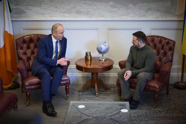Ukrainian President  Zelenskyy Meeting with Irish Taoiseach Martin