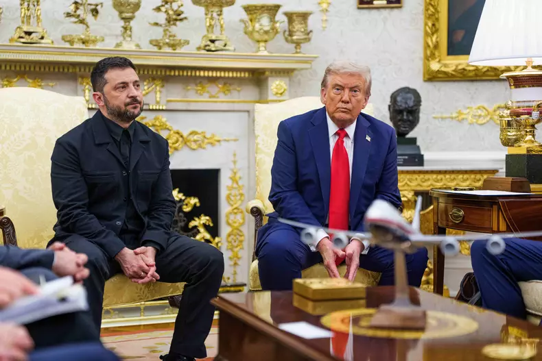 Trump Meets President Zelenskyy of Ukraine and European Leaders