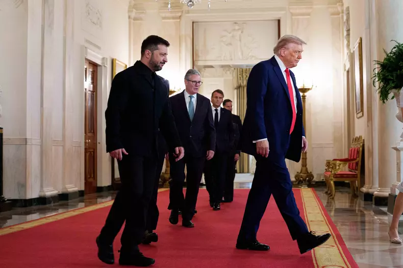 Trump Meets President Zelenskyy of Ukraine and European Leaders