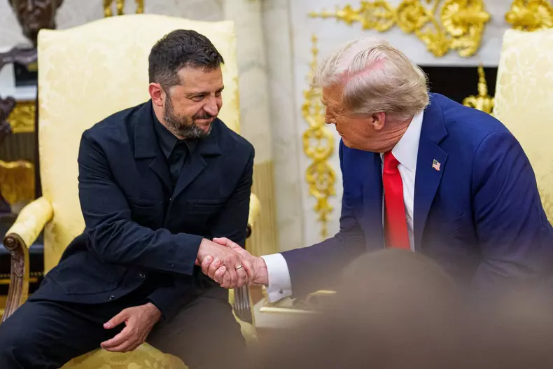 Trump Meets President Zelenskyy of Ukraine and European Leaders