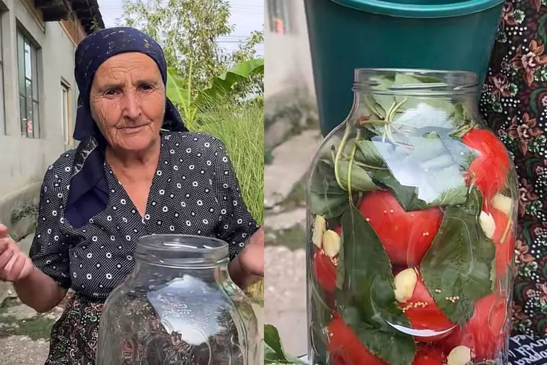 bunica gherghina pregateste rosii murate1