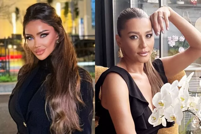 Colaj foto cu Bianca Drăgușanu și Claudia Pătrășcanu