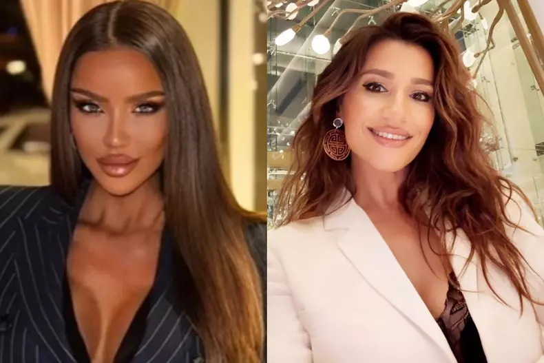 Colaj foto cu Bianca Drăgușanu și Claudia Pătrășcanu