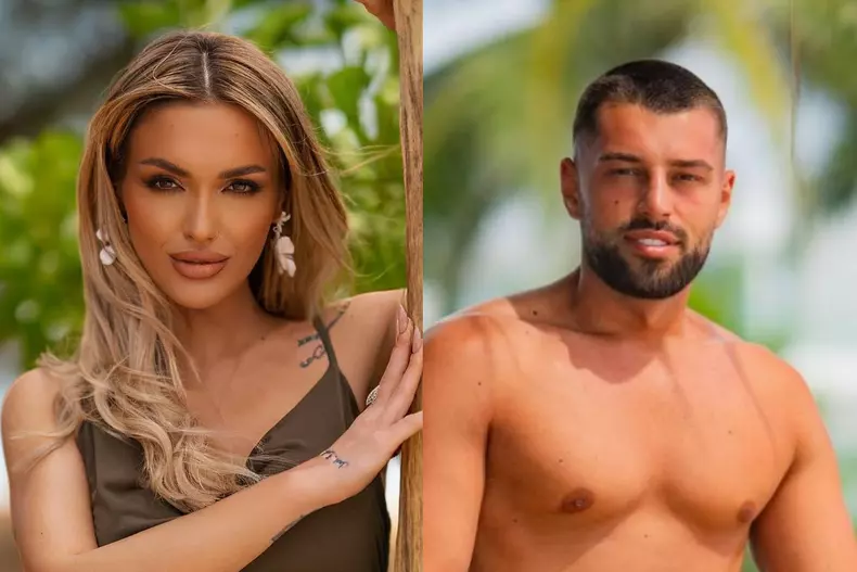 Colaj foto cu Ella Vișan și ispita Teo de la Insula iubirii