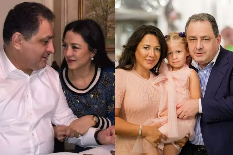Colaj foto cu Marian Vanghelie, Oana Mizil și fiica lor