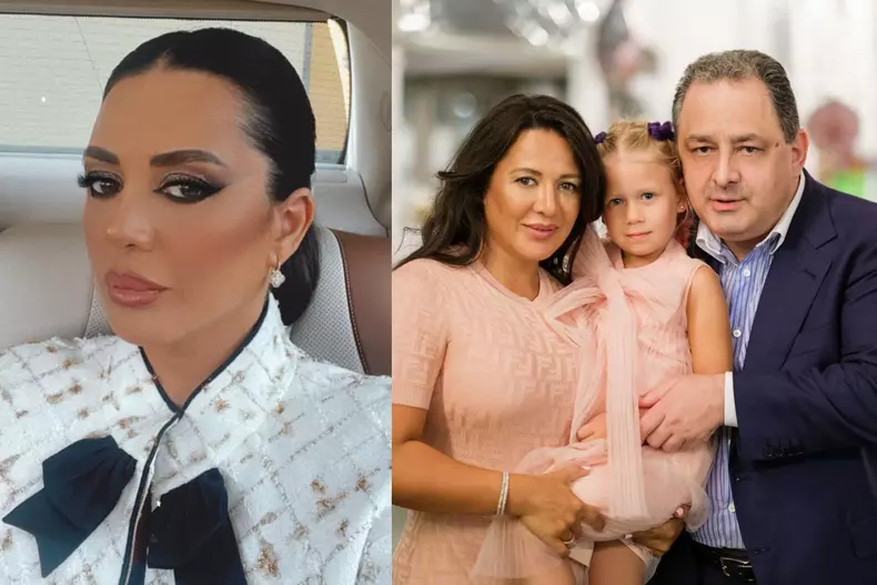 Colaj foto cu Oana Mizil, Marian Vanghelie și fiica lor