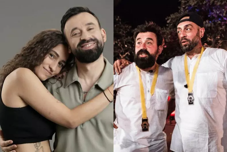 Colaj foto cu Oase, Maria, partenera lui de viață, și CRBL