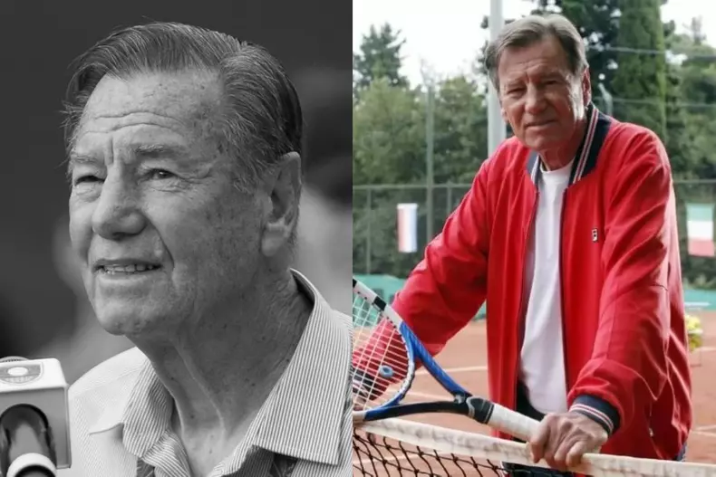 Colaj foto cu regretatul tenismen Nikola Pilic