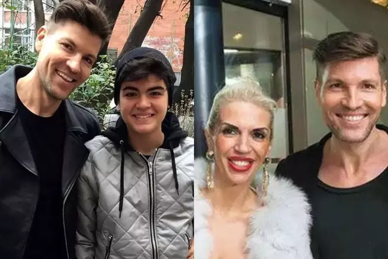 Colaj foto cu Vali Pungă, Raluca Bădulescu și fiul lor